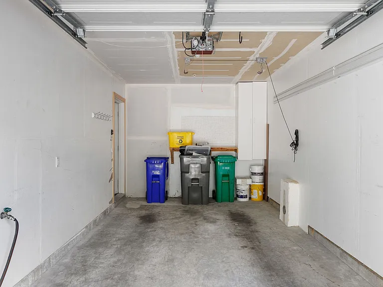 Garage with remote door on first floor