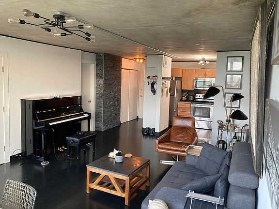 Living room and open kitchen