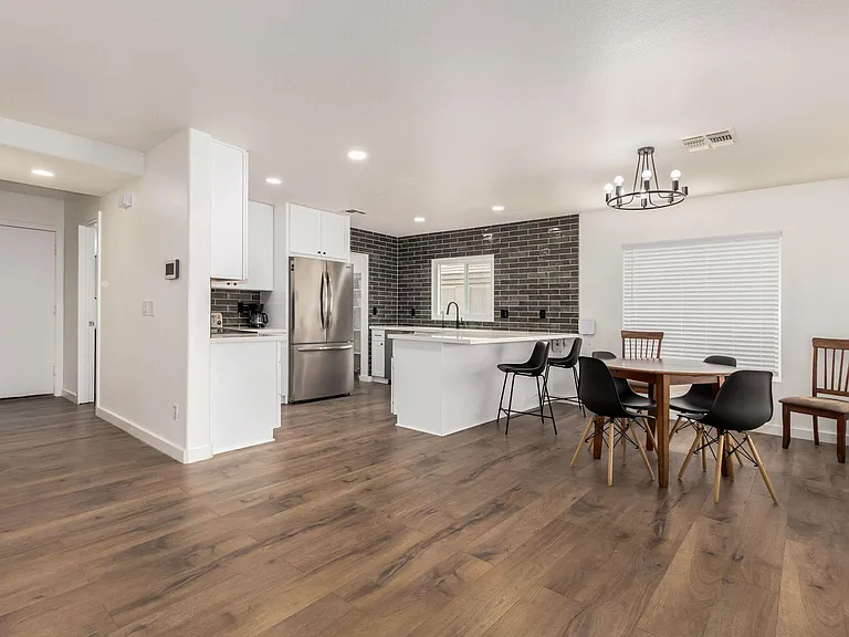 Large open kitchen and dining space