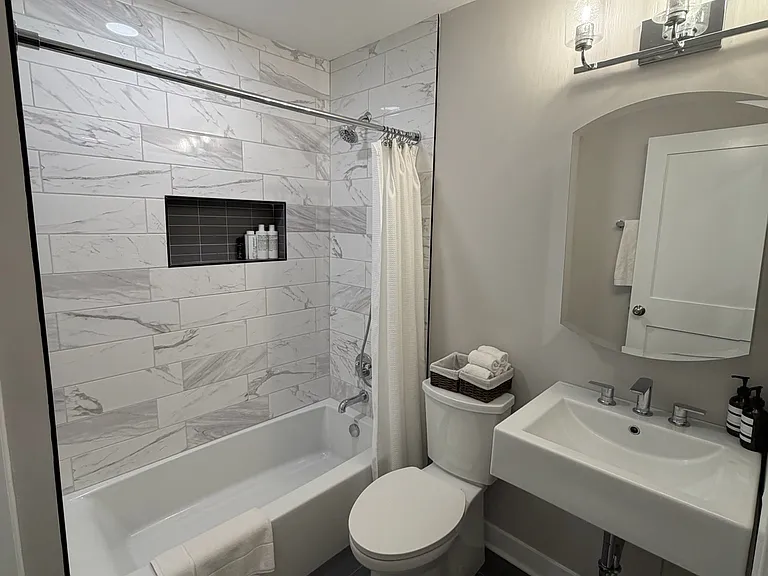 First floor full bathroom