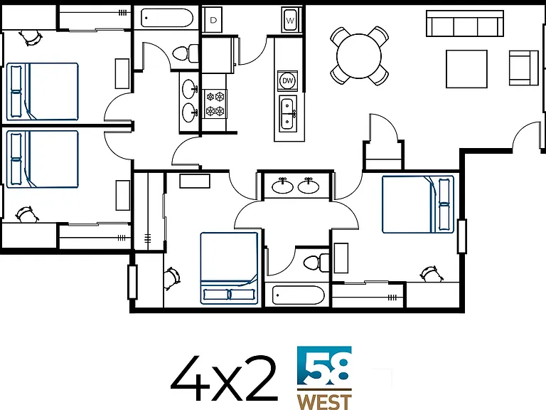 58 West - Student Living Priced Per Room — Photo 23