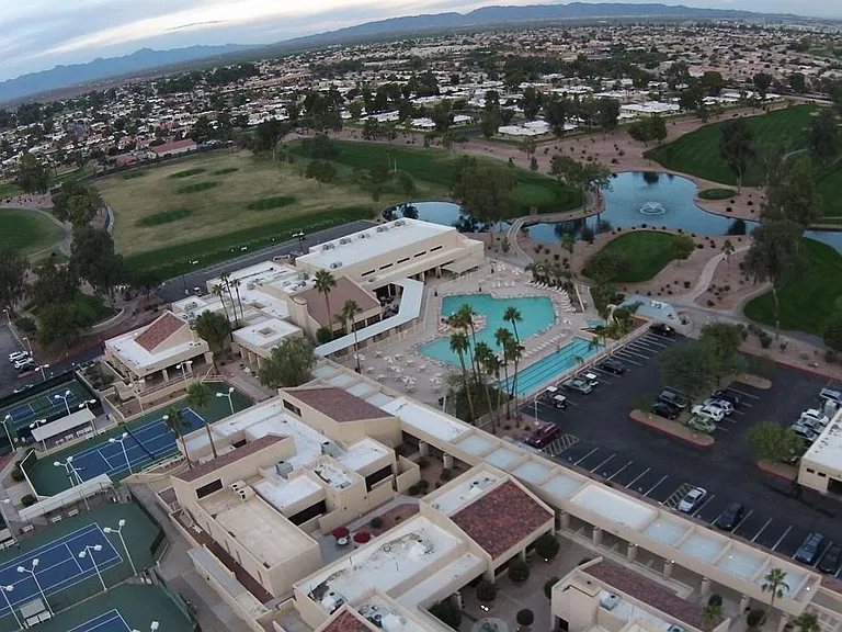 aerial of pools