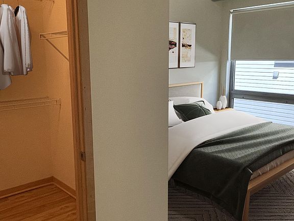 Bedroom with a large closet