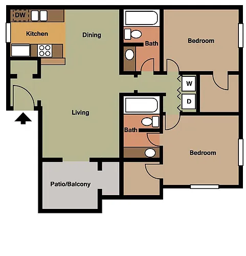 Floor plan 2x2AR1T3