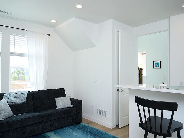 Living space and entryway.