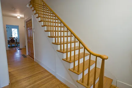 Downstairs hall (hardwood flooring)