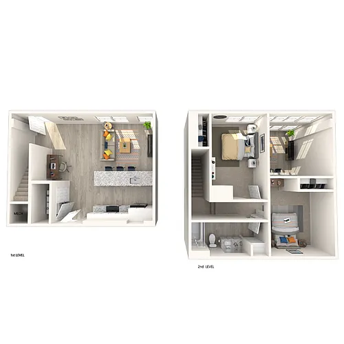 Floor plan 2 Bed/1 Bath