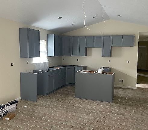 Kitchen in progress. Granite countertops to be installed.