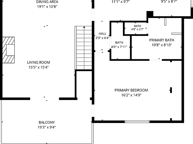 Upstairs floorplan
