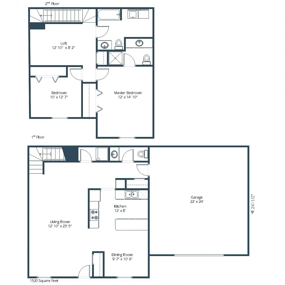 Floor plan Two Bedroom 225A