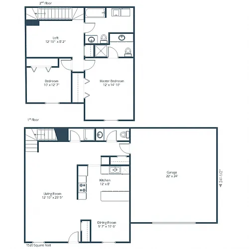 Floor plan Two Bedroom 225A