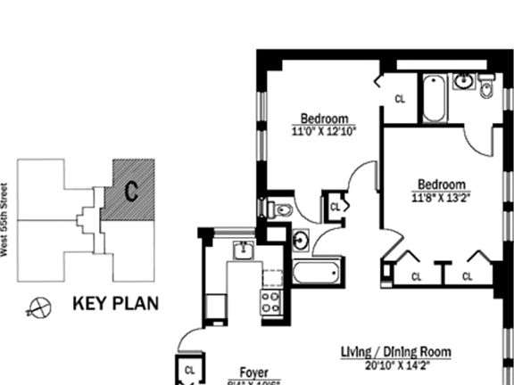 2nd image of 40 W 55th St APT 3C