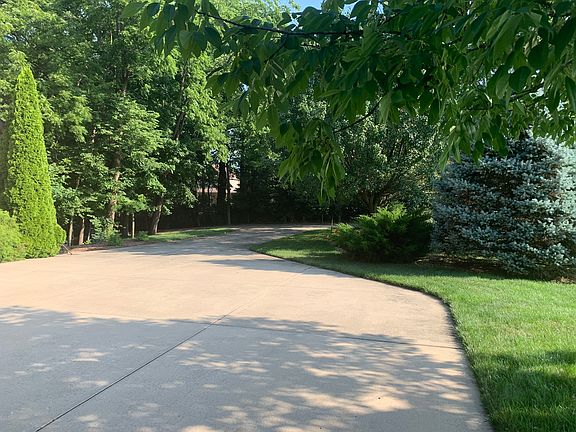 Driveway leading from garage