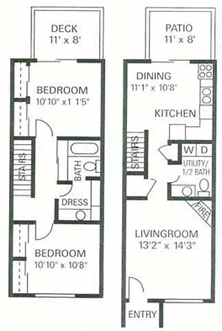Floor plan 2B 1.5B LTH