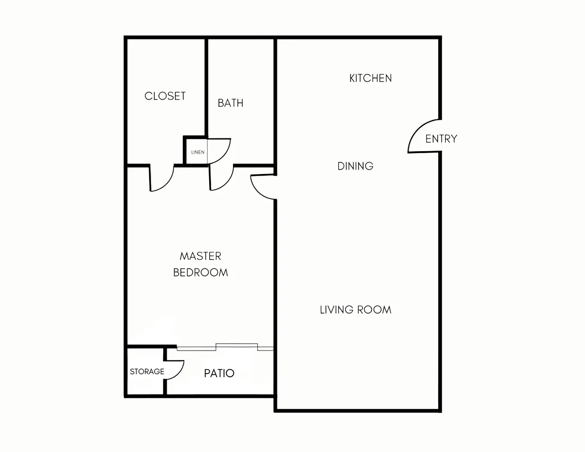 Floor plan 1X1-A
