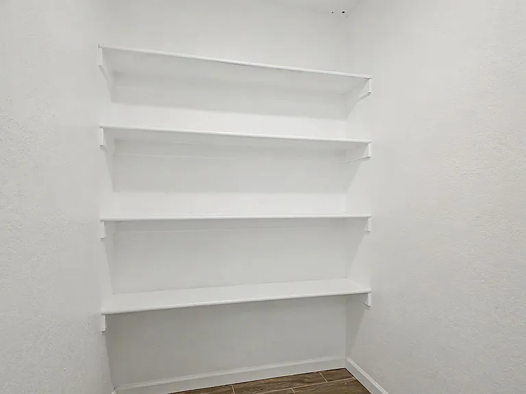 6'x6' storage unit inside the home that can be reserved with host.