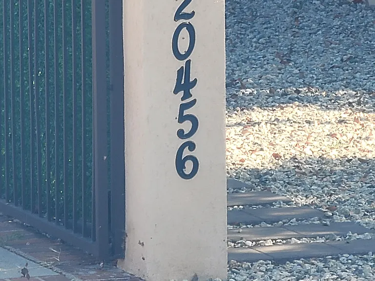 20456 Strathern Street number sign