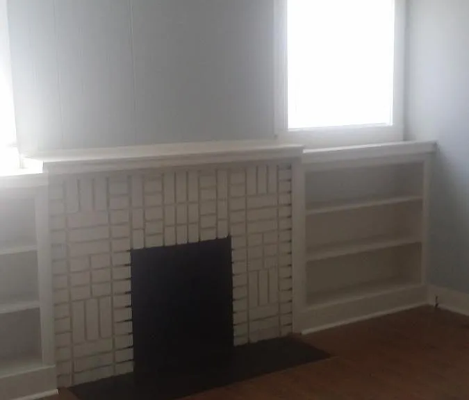 living room with fireplace