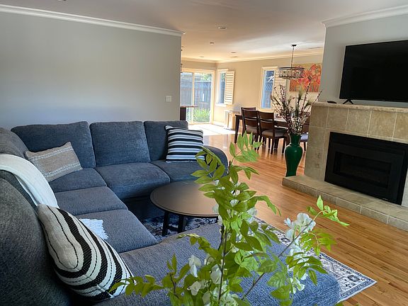 Living and Fireplace, XL sleeper convertible sofa