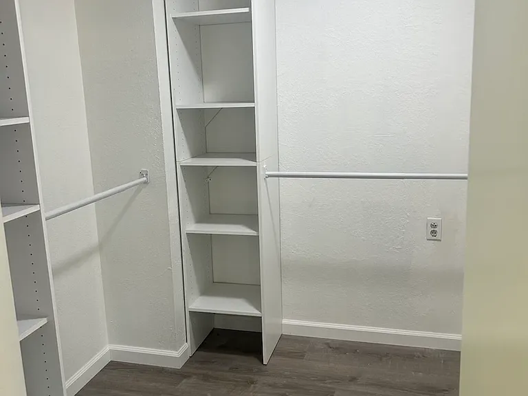 Master bedroom with walk in closet