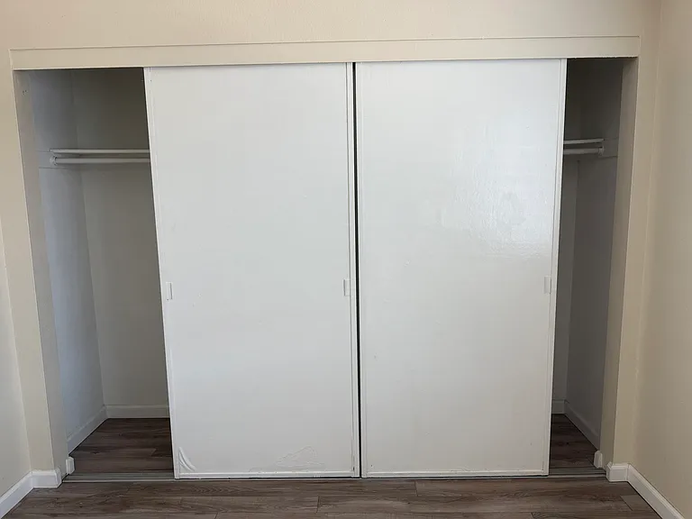 Large upstairs bedroom closets