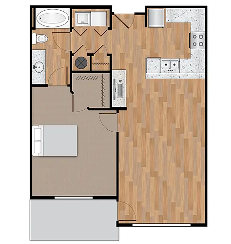Floor plan 1x1 785sf-799sf Classic