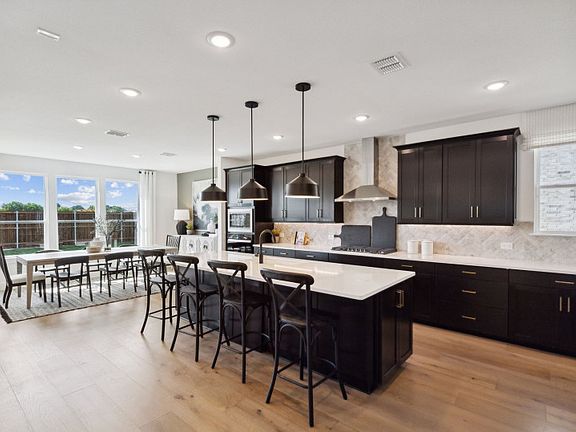 Spacious kitchen with eat-in island