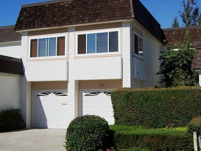 Front of home, 2-car gar.