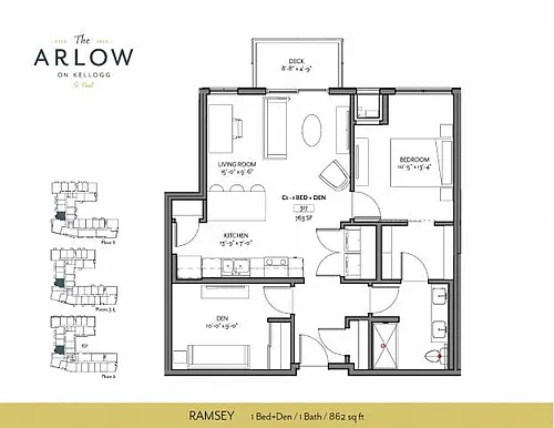 Floor plan Ramsey | 1+ Den