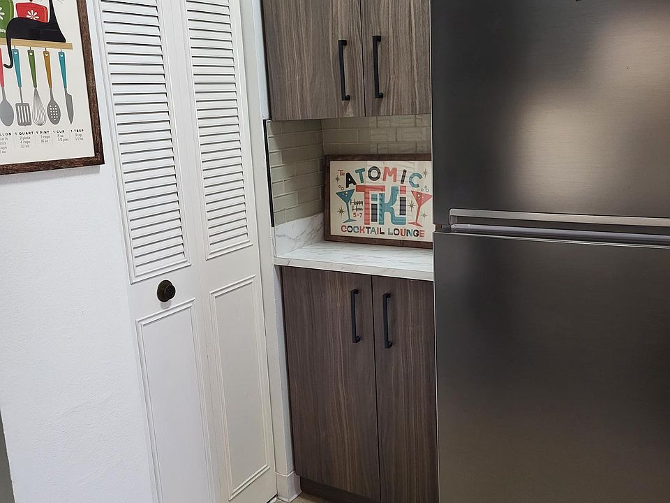 New fridge. Large pantry with loads of storage space.