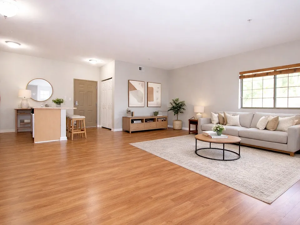 2-Bed/1-Bath (Staged Living Room Example)