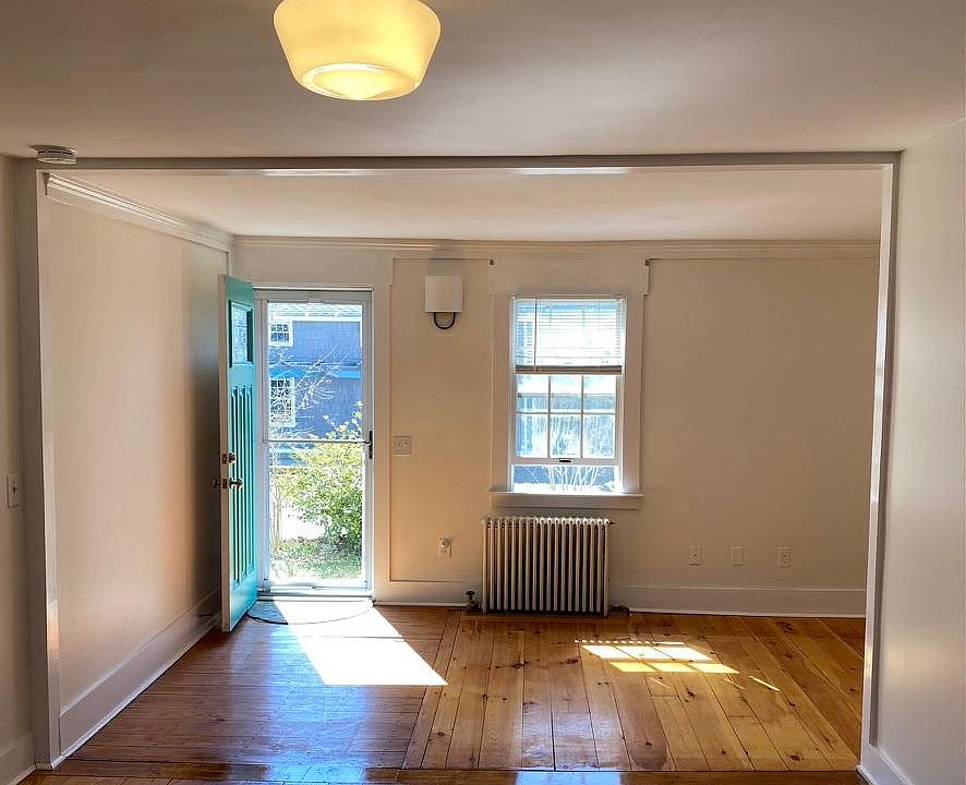 L-shaped living room area