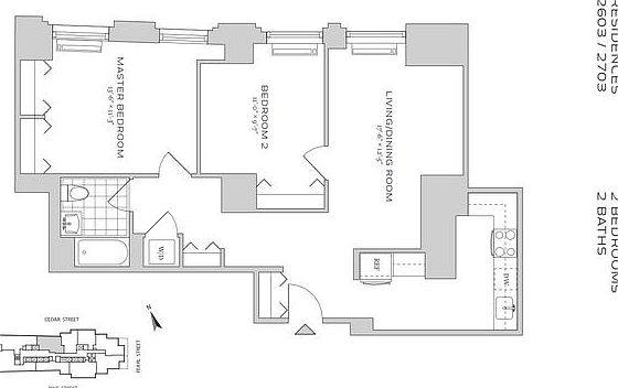 2nd image of 70 Pine St APT 2603