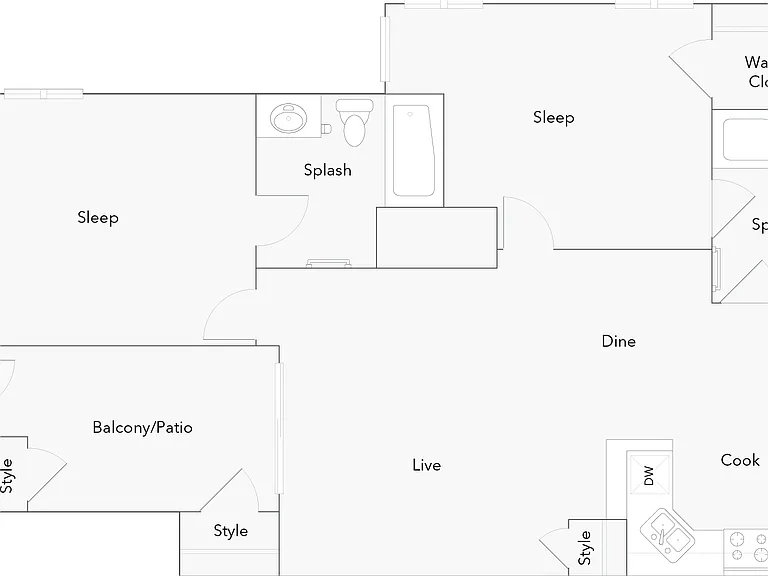 Camden | 2-Bedroom Floorplan Camden | 2-Bedroom Floorplan