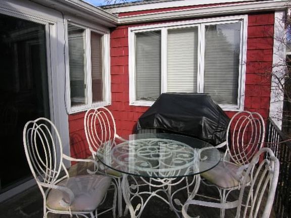 Patio for a leisurely meal.