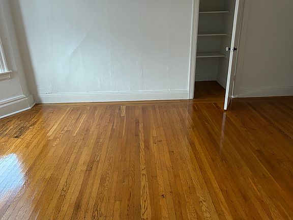 Living area with view of storage closet