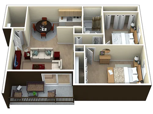 Floor plan 2 Bedroom Phase I