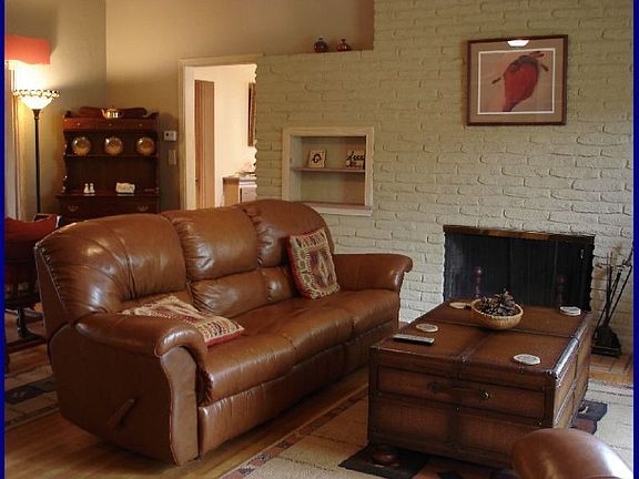 Living room with fireplace