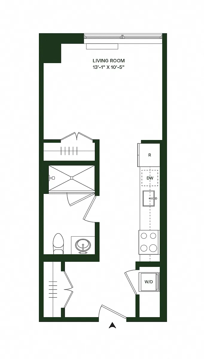 Floor plan Residence 08 - Studio 1BA