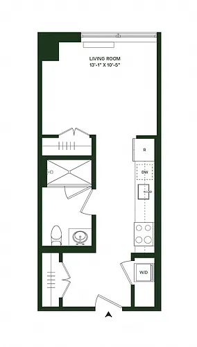 Floor plan Residence 08 - Studio 1BA