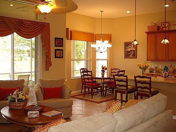 VIEW OF FAMILY AND KITCHEN FROM MASTER BEDROOM ENTRANCE