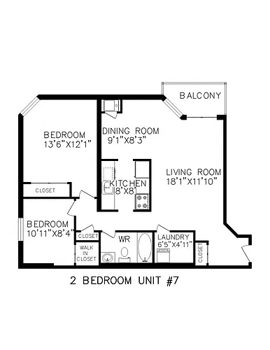 Floor plan 2 Bedroom