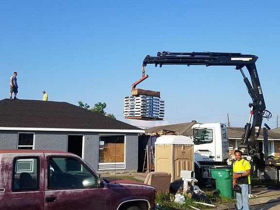 Material being brought in!