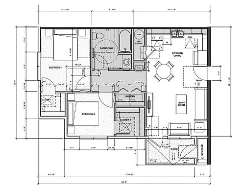 Floor plan 2 Bedroom