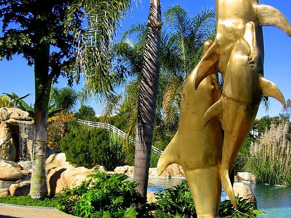 One of many sculptures