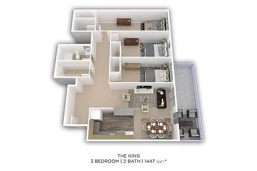 Floor plan 3 Bed 2 Bath