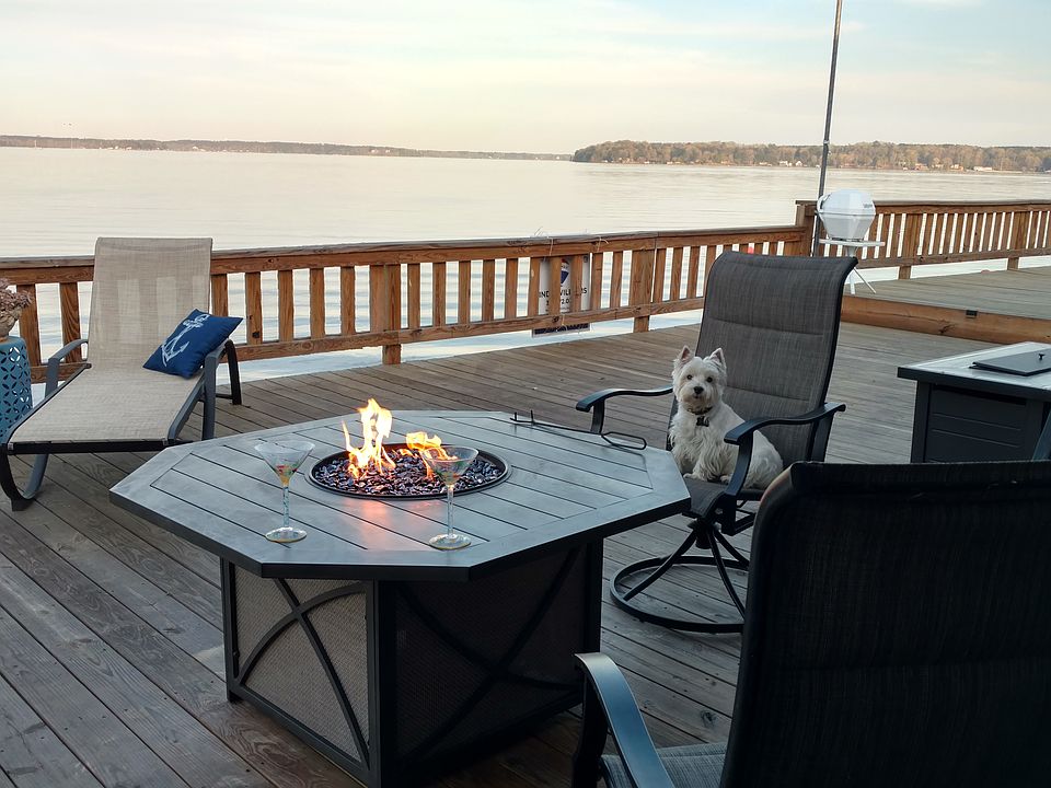 Firepit remains.. dog does not