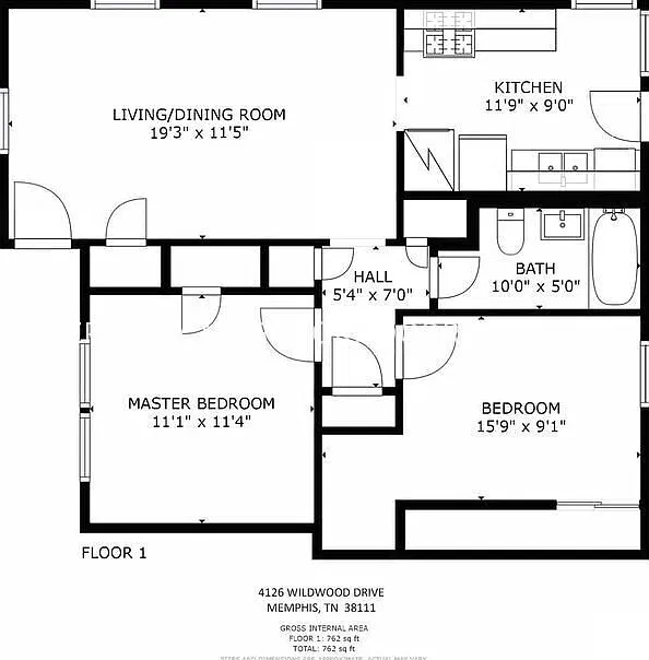 2-Bedroom Duplex Unit on Wildwood Dr, Memphis 38111 — Photo 3
