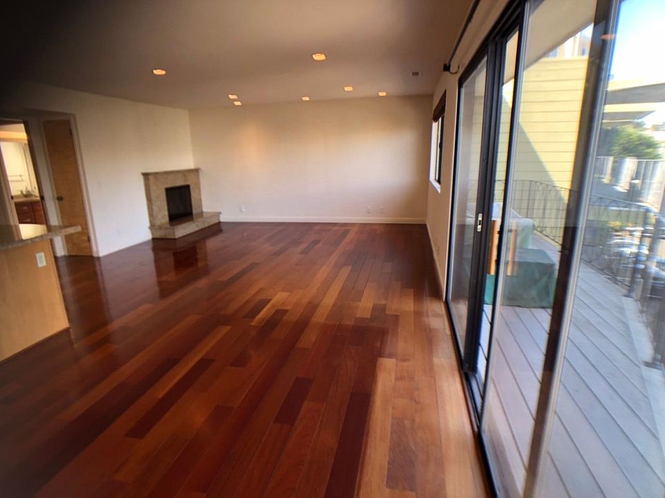 Living room with Wood burning Fireplace
