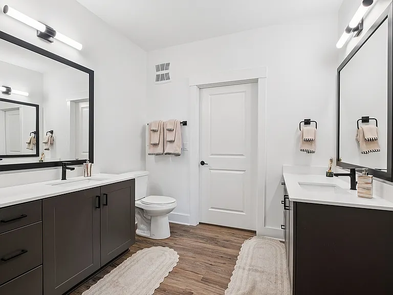 Spa-inspired bathrooms with modern finishes